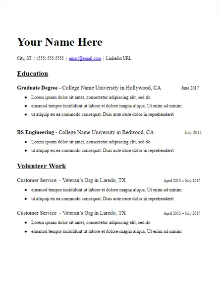 Grad School Resume Template Google Docs