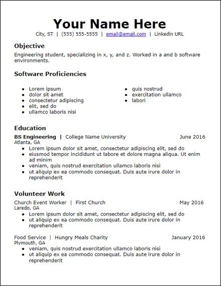 google_docs_objective_volunteer_resume_template